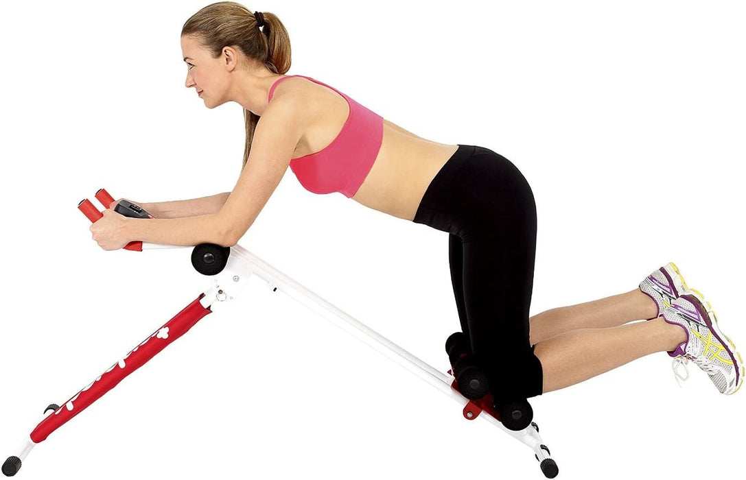 Bauchtrainer für zuhause, 3 oder 4 Trainingswinkel, klappbar & platzsparend, gepolsterte Auflagen, trainiert Bauch & Rücken, Nutzergewicht bis 100 kg