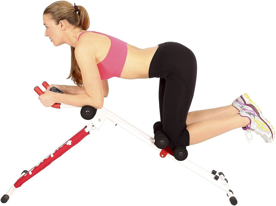 Bauchtrainer für zuhause, 3 oder 4 Trainingswinkel, klappbar & platzsparend, gepolsterte Auflagen, trainiert Bauch & Rücken, Nutzergewicht bis 100 kg