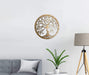 Baum des Lebens Wanddeko Gold Baum Wanddekoration DekoTree of Life Wooden Wall Decoration Family Wall Art Geometrische Ornamente Minimalistische