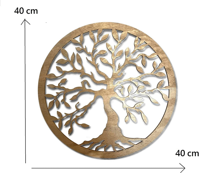 Baum des Lebens Wanddeko Gold Baum Wanddekoration DekoTree of Life Wooden Wall Decoration Family Wall Art Geometrische Ornamente Minimalistische