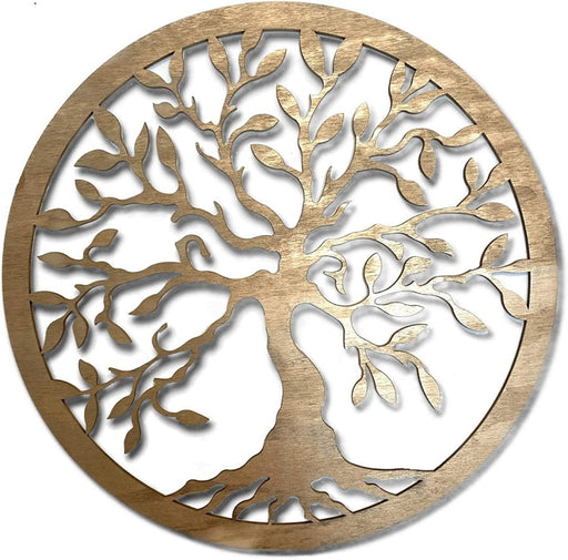 Baum des Lebens Wanddeko Gold Baum Wanddekoration DekoTree of Life Wooden Wall Decoration Family Wall Art Geometrische Ornamente Minimalistische
