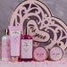 Beauty Geschenkset Hearts, Bade- & Dusch-Set für Frauen, Mamas und Damen in Herzbox