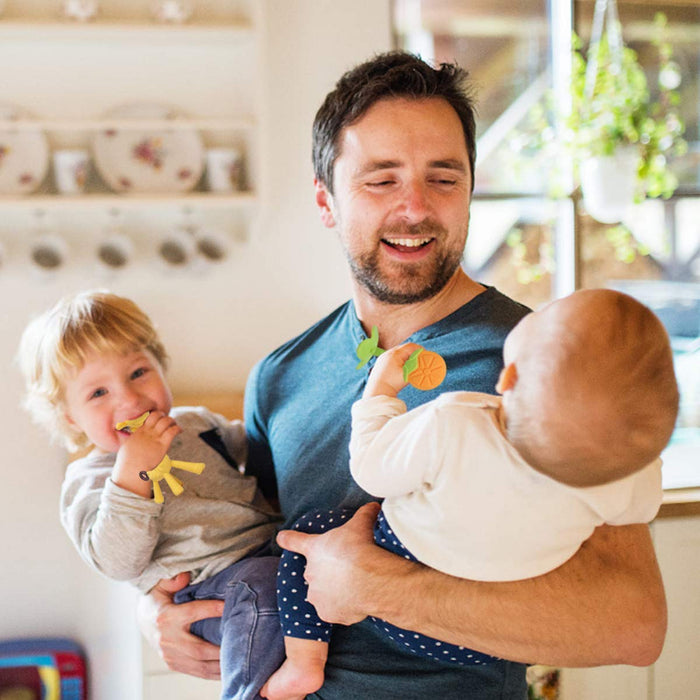  Beißring für Babys Kühlend,Kleinkinder Beissring für Zum Zahnen,Natürlicher Kühlbeißring ,Von der FDA Zugelassene Beißring Spielzeug- 4 Stück