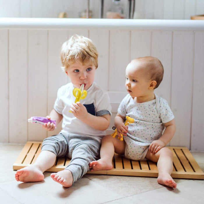  Beißring für Babys Kühlend,Kleinkinder Beissring für Zum Zahnen,Natürlicher Kühlbeißring ,Von der FDA Zugelassene Beißring Spielzeug- 4 Stück