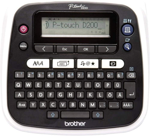 Beschriftungsgerät (für 3,5 bis 12 mm breite TZe-Schriftbänder, bis zu 20 mm/Sek. Druckgeschwindigkeit), Schwarz