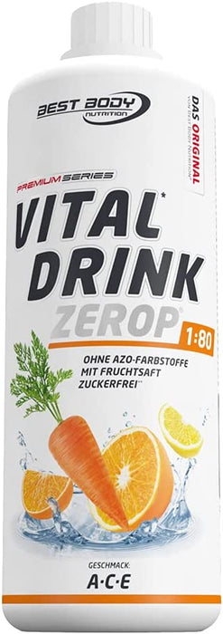 Best Body Nutrition Vital Drink ZEROP® - A-C-E, Original Getränkekonzentrat - Sirup - zuckerfrei, 1:80 ergibt 80 Liter Fertiggetränk, 1000 ml