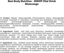 Best Body Nutrition Vital Drink ZEROP® - Blutorange, Original Getränkekonzentrat - Sirup - zuckerfrei, 1:80 ergibt 80 Liter Fertiggetränk, 1000 ml