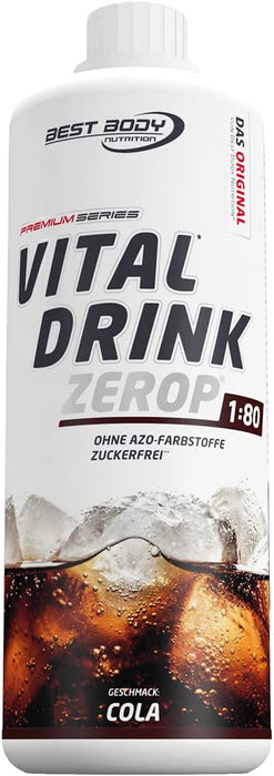 Best Body Nutrition Vital Drink ZEROP® - Cola, Original Getränkekonzentrat - Sirup - zuckerfrei, 1:80 ergibt 80 Liter Fertiggetränk, 1000 ml