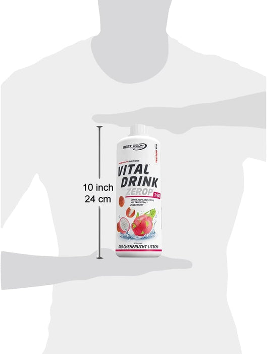 Best Body Nutrition Vital Drink ZEROP® - Drachenfrucht-Litschi, Original Getränkekonzentrat - Sirup - zuckerfrei, 1:80 ergibt 80 Liter Fertiggetränk