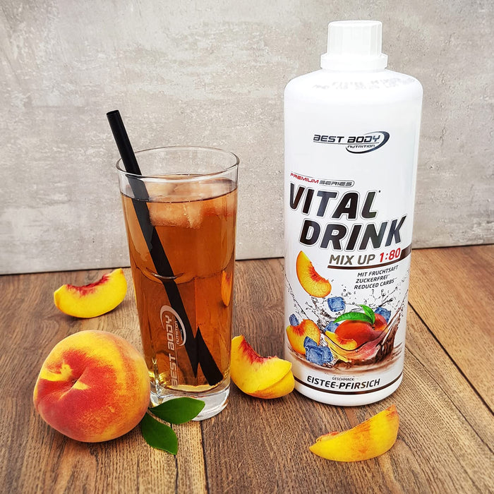 Best Body Nutrition Vital Drink ZEROP® - Eistee-Pfirsich, Original Getränkekonzentrat - Sirup - zuckerfrei, 1:80 ergibt 80 Liter Fertiggetränk