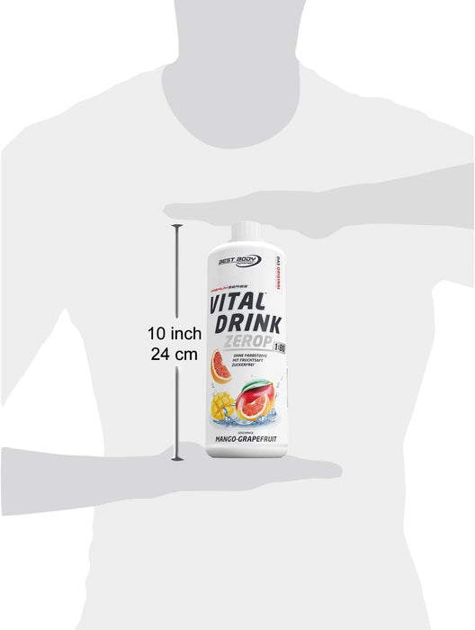 Best Body Nutrition Vital Drink ZEROP® - Mango Grapefruit, Original Getränkekonzentrat - Sirup - zuckerfrei, 1:80 ergibt 80 Liter Fertiggetränk