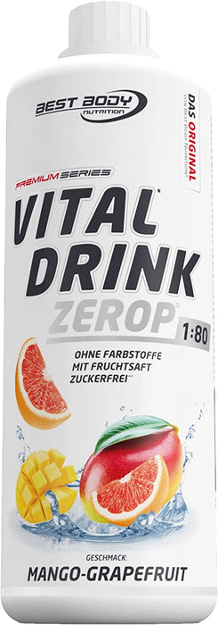 Best Body Nutrition Vital Drink ZEROP® - Mango Grapefruit, Original Getränkekonzentrat - Sirup - zuckerfrei, 1:80 ergibt 80 Liter Fertiggetränk