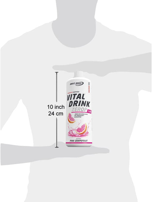 Best Body Nutrition Vital Drink ZEROP® - Pink Grapefruit, Original Getränkekonzentrat - Sirup - zuckerfrei, 1:80 ergibt 80 Liter Fertiggetränk