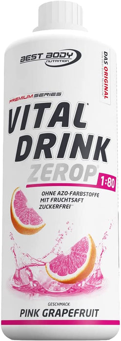 Best Body Nutrition Vital Drink ZEROP® - Pink Grapefruit, Original Getränkekonzentrat - Sirup - zuckerfrei, 1:80 ergibt 80 Liter Fertiggetränk