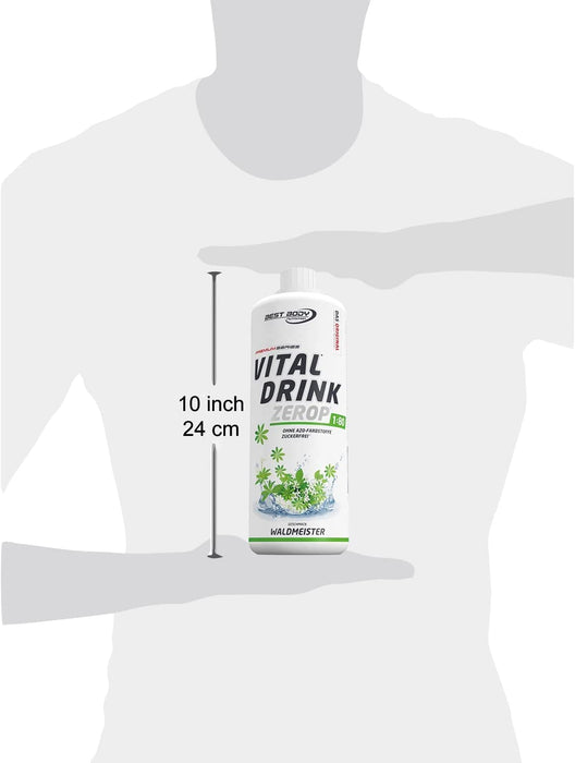 Best Body Nutrition Vital Drink ZEROP® - Waldmeister, Original Getränkekonzentrat - Sirup - zuckerfrei, 1:80 ergibt 80 Liter Fertiggetränk, 1000 ml