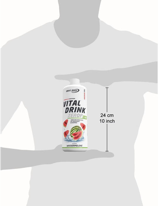 Best Body Nutrition Vital Drink ZEROP® - Wassermelone, Original Getränkekonzentrat - Sirup - zuckerfrei, 180 ergibt 80 Liter Fertiggetränk, 1000 ml