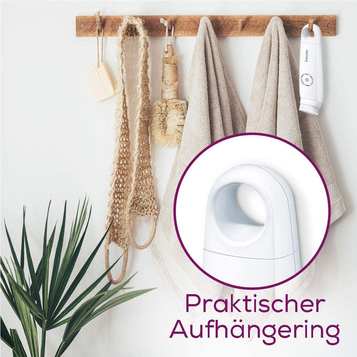 Gesichtsbürste, Tiefenreinigung für spürbar weichere Haut, 2-stufige Rotation für jeden Hauttyp, wasserfest, Weiß