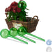 Bewässerungskugeln, 4er Set, Dosierte Bewässerung, 2 Wochen, Versenkbar, Topfpflanzen, Deko, Kunststoff, Grün, PVC, Standard