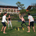 Blinngoball Outdoor Spieleset Team Games Set bestehend aus Spielnetz, 3 Bällen, Kordelzug, Lichtleiste, Ballpumpe mit 1 Nadel und Handbuch