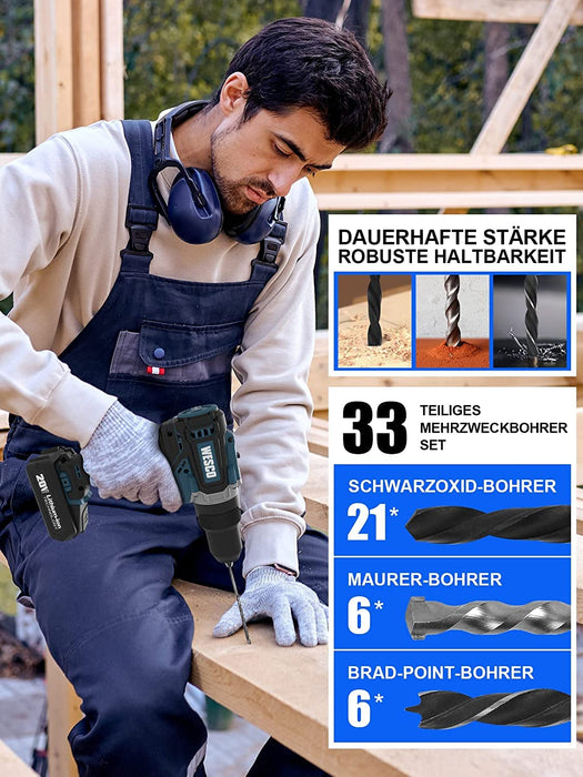 Bohrer Set Bits Set Bohrerset Bit Set Schrauberset Steckschlüssel Schrauberbits Set HSS Bohrmaschine Akkuschrauber Bitsatz Aufsätze Nüsse 199tlg