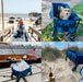 Bollerwagen Faltbar Strand Transportwagen mit Seitentasche Getränkehalter verstellbarem Griff, Gartenwagen Strandwagen für Alle Gelände