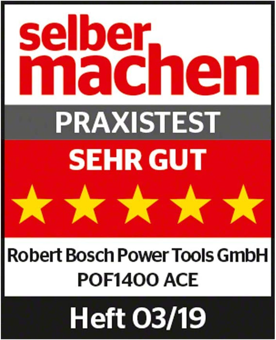 Bosch Home and Garden Oberfräse (3 x Spannzange, Fräser, Parallelanschlag, Absaugadapter, Koffer (1400 W)) Grün