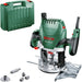 Bosch Home and Garden Oberfräse (3 x Spannzange, Fräser, Parallelanschlag, Absaugadapter, Koffer (1400 W)) Grün