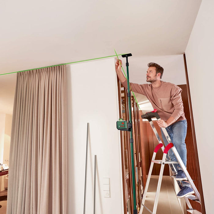 Bosch Kreuzlinienlaser AdvancedLevel 360 mit Premium-Stativ (3 Laserlinien inkl. 360° zum Ausrichten im ganzen Raum)