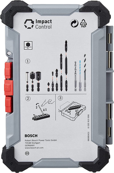 Bosch Professional 35 tlg. Multi Construction Bohrer- und Schrauberbit Set (Impact Control, Pick and Click, Zubehör Schlagschrauber)