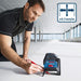 Bosch Professional Kreuzlinienlaser (roter Laser, Innenbereich, mit Lotpunkten, Arbeitsbereich: 15 m, 3x AA Batterien, Drehhalterung RM 1, Laserzieltafel, Schutztasche)
