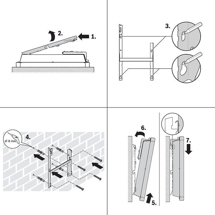 Bosch elektrischer Konvektor Heat Convector, für ca. 10m² mit 1000W inkl. elektronischer Regler, LED-Anzeige, Wochenprogramm