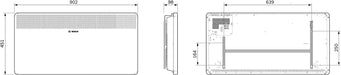 Bosch elektrischer Konvektor Heat Convector für ca. 25m² mit 2500W inkl. elektronischer Regler, LED-Anzeige, Wochenprogramm, 5 Jahre Produktgarantie