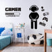 Boy Gamer Wandtattoo, Wandaufkleber, Gamer Controller Wandsticker, Wanddeko Aufkleber für Jungen Schlafzimmer Wohnzimmer Home Playroom Hintergrund