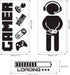 Boy Gamer Wandtattoo, Wandaufkleber, Gamer Controller Wandsticker, Wanddeko Aufkleber für Jungen Schlafzimmer Wohnzimmer Home Playroom Hintergrund