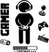 Boy Gamer Wandtattoo, Wandaufkleber, Gamer Controller Wandsticker, Wanddeko Aufkleber für Jungen Schlafzimmer Wohnzimmer Home Playroom Hintergrund