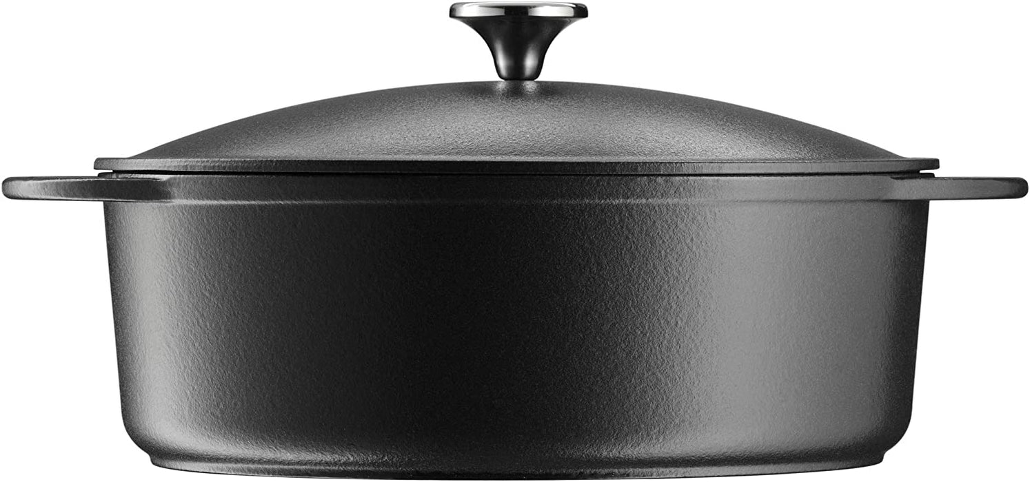 Bräter Induktion 30 x 23,5 cm, Schmortopf 5,0l, Auflaufform, Gusseisen emailliert, backofenfest