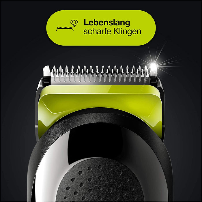 Braun Barttrimmer / Haarschneider Herren, Trimmer / Haarschneidemaschine & Rasierer, 6-in-1 Set für Bart, Gesicht, Kopfhaar, Ohren und Nase