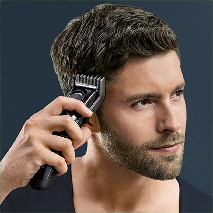 Braun Haarschneider Herren, Haarschneidemaschine, ultimatives Haare schneiden mit Braun, 17 Längeneinstellungen, Geschenk Mann, schwarz