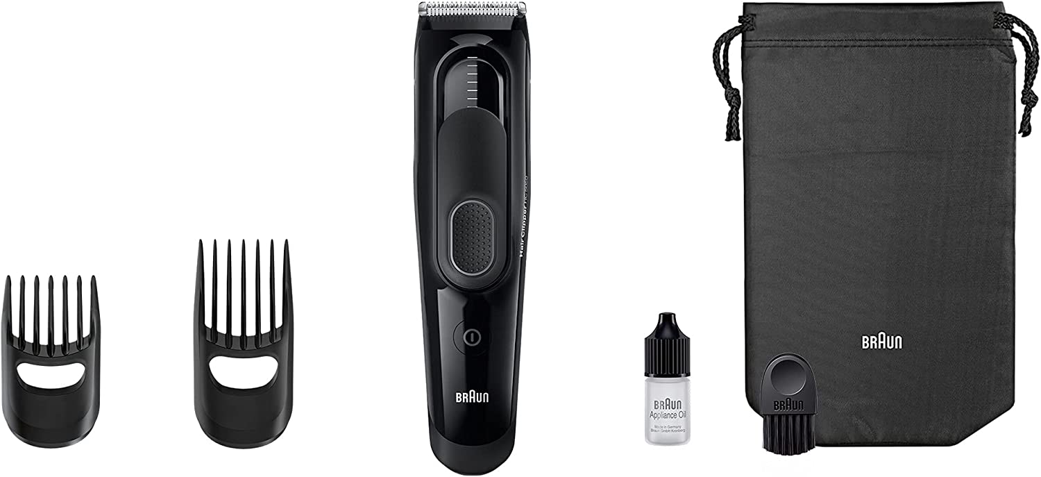 Braun Haarschneider Herren, Haarschneidemaschine, ultimatives Haare schneiden mit Braun, 17 Längeneinstellungen, Geschenk Mann, schwarz