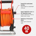 Brennenstuhl Garant IP44 Kabeltrommel 40m outdoor (Made in Germany, Kabel in Signalfarbe orange, kurzfristiger Einsatz im Außenbereich)