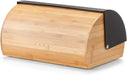 Brotkasten, Bamboo/Metall, schwarz, ca. 39 x 27 x 19 cm, Brotaufbewahrung, Trendige Schwarze Brotbox, lebensmittelecht