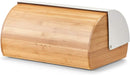 Brotkasten, Bamboo/Metall, weiß, ca. 39 x 27 x 19 cm, Brotaufbewahrung, Trendige weiße Brotbox, lebensmittelecht