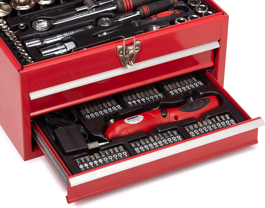 Brüder Mannesmann Bestückte Werkzeugbox, 155-tlg