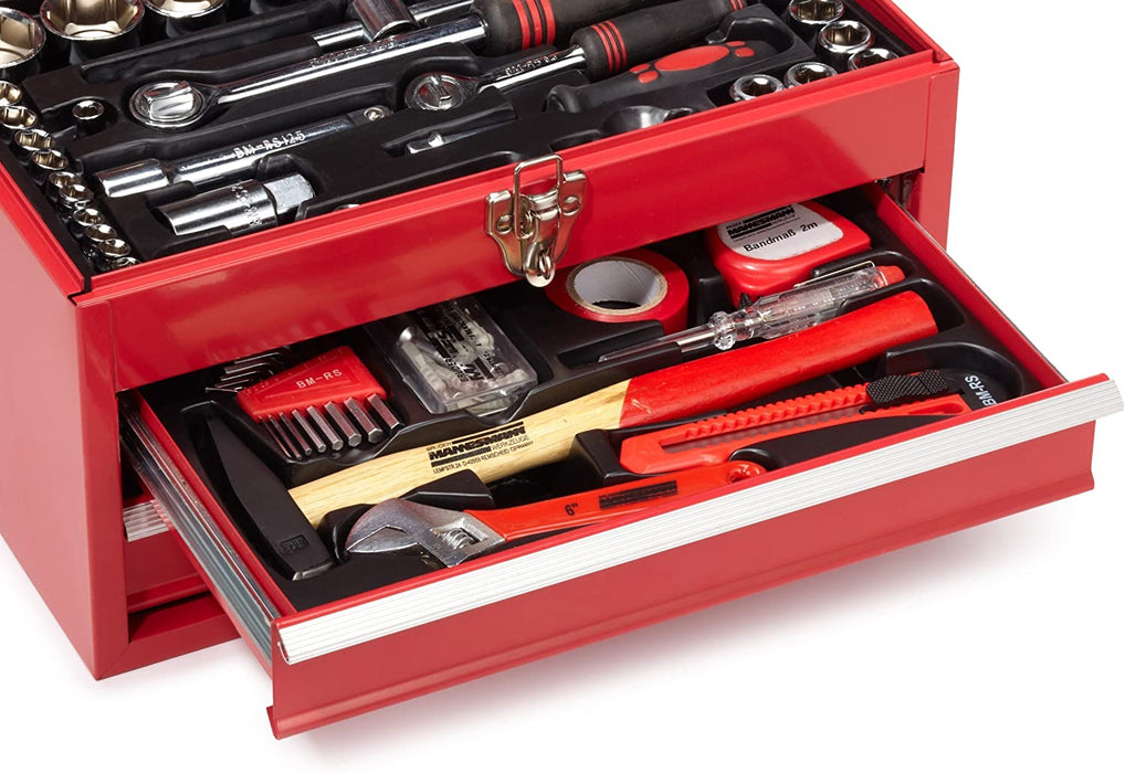 Brüder Mannesmann Bestückte Werkzeugbox, 155-tlg