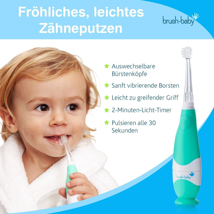 Elektrische Zahnbürste für Kleinkinder und Kleinkinder im Alter von 0-3 Jahren - Smarter LED-Timer und sanfte Vibration sorgen