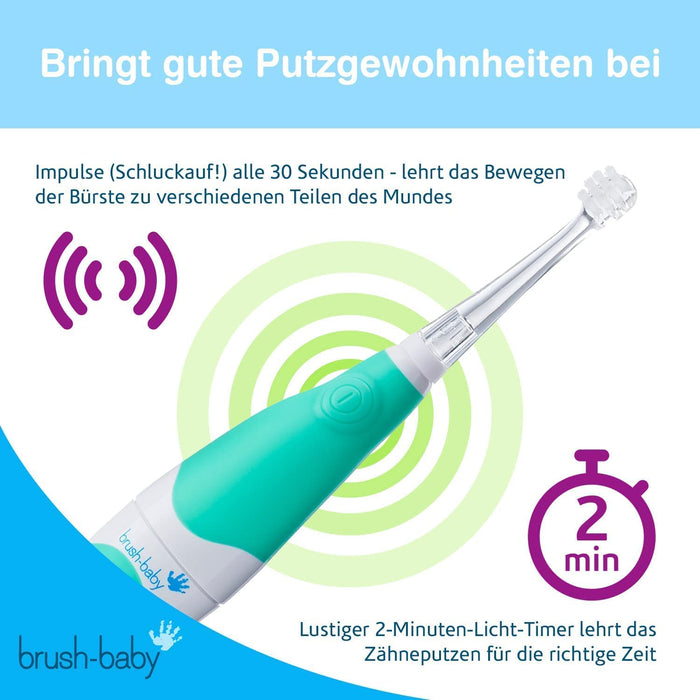 Elektrische Zahnbürste für Kleinkinder und Kleinkinder im Alter von 0-3 Jahren - Smarter LED-Timer und sanfte Vibration sorgen