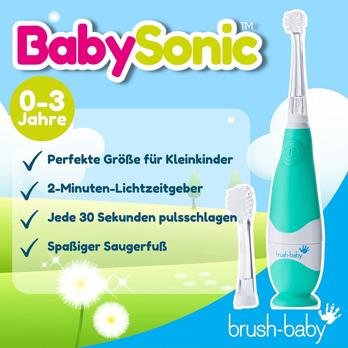 Elektrische Zahnbürste für Kleinkinder und Kleinkinder im Alter von 0-3 Jahren - Smarter LED-Timer und sanfte Vibration sorgen