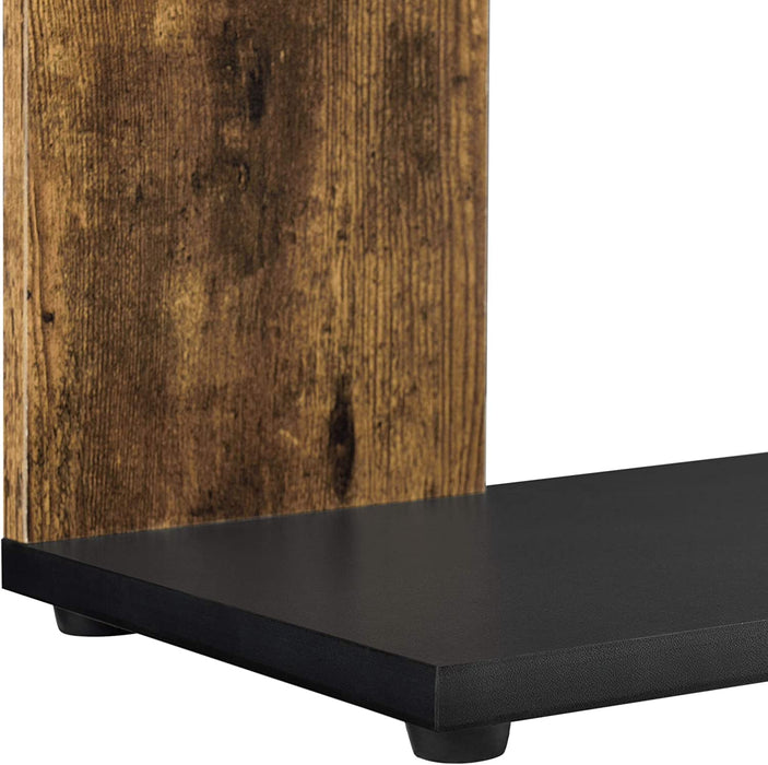 Bücherregal 159x80x24cm Standregal mit 5 Ablageflächen Regal Schwarz Holz Dunkel