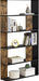 Bücherregal 159x80x24cm Standregal mit 5 Ablageflächen Regal Schwarz Holz Dunkel