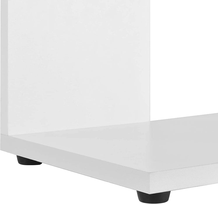 Bücherregal 159x80x24cm Standregal mit 5 Ablageflächen Regal Weiß